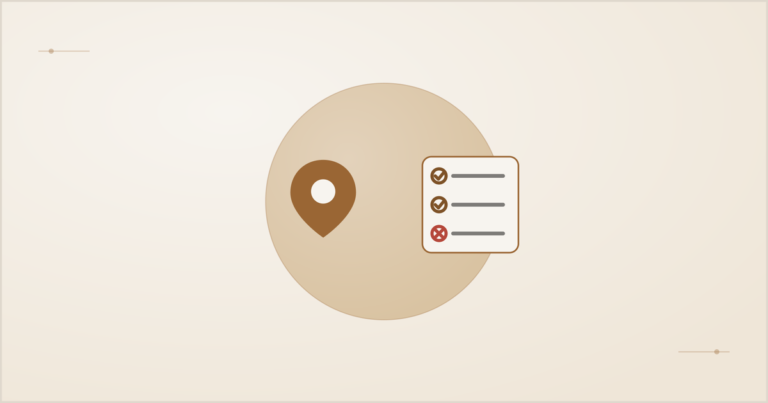Illustration of a Google Business Profile checklist with some items complete and some flagged, representing common profile mistakes