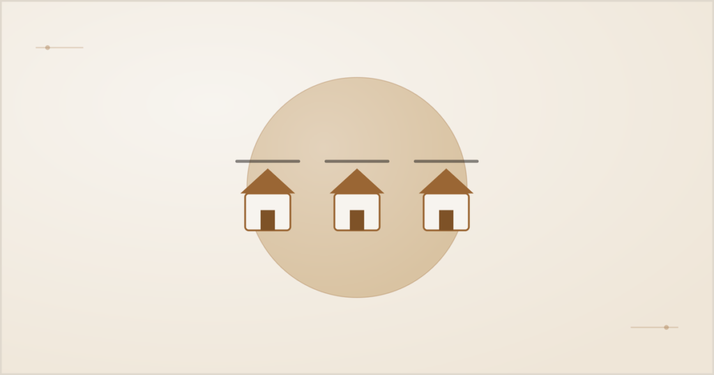 Three matching storefront icons representing consistent NAP data across business listings